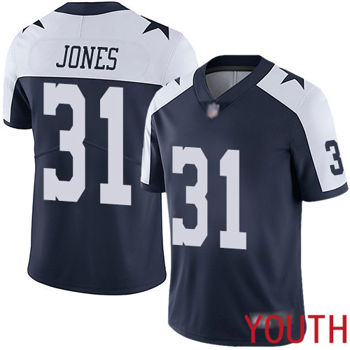 Youth Dallas Cowboys Limited Navy Blue Byron Jones Alternate 31 Vapor Untouchable Throwback NFL Jersey